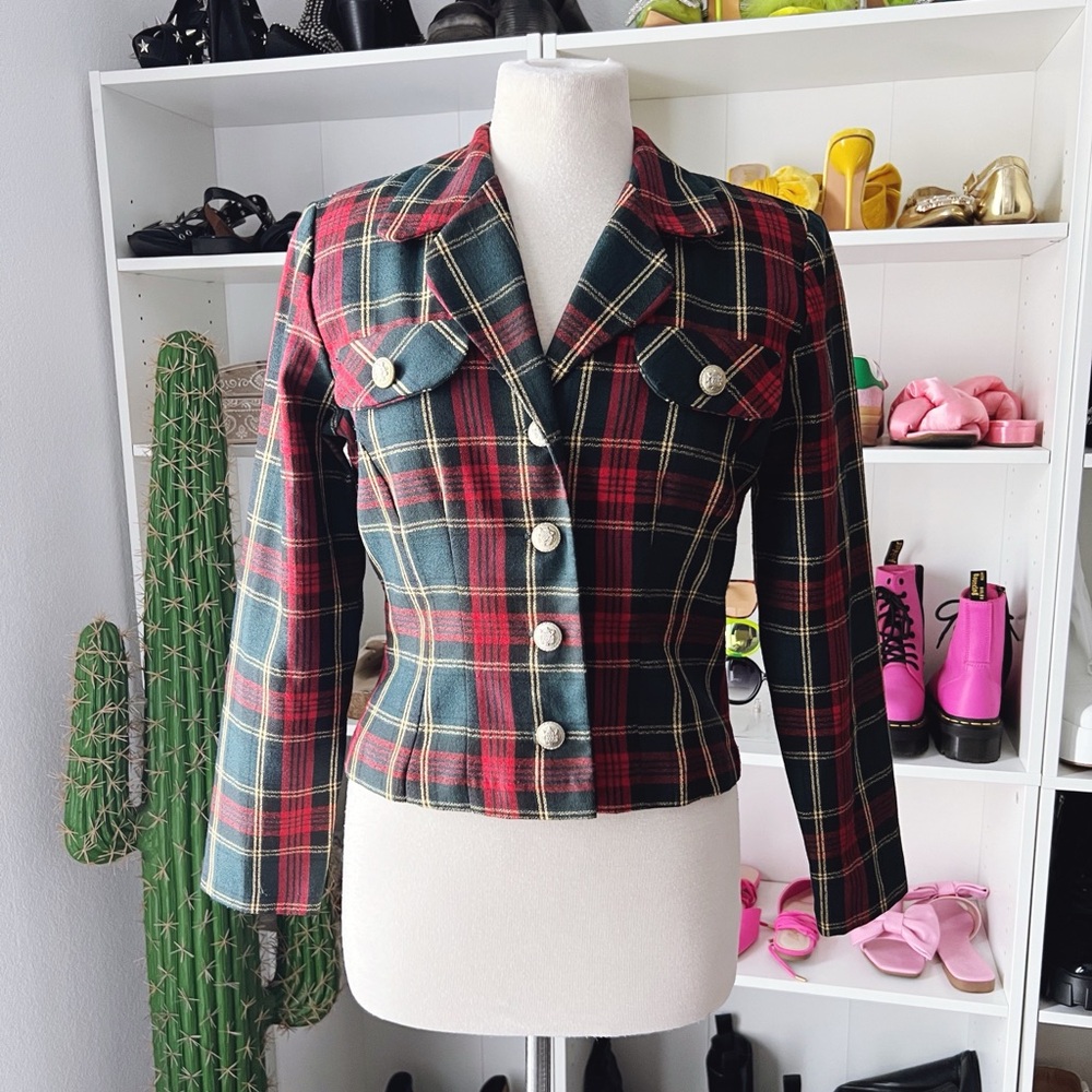 Vintage Plaid Blazer